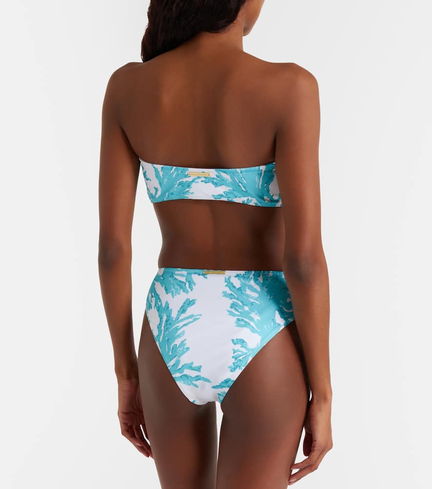 Carlotta printed bandeau bikini top