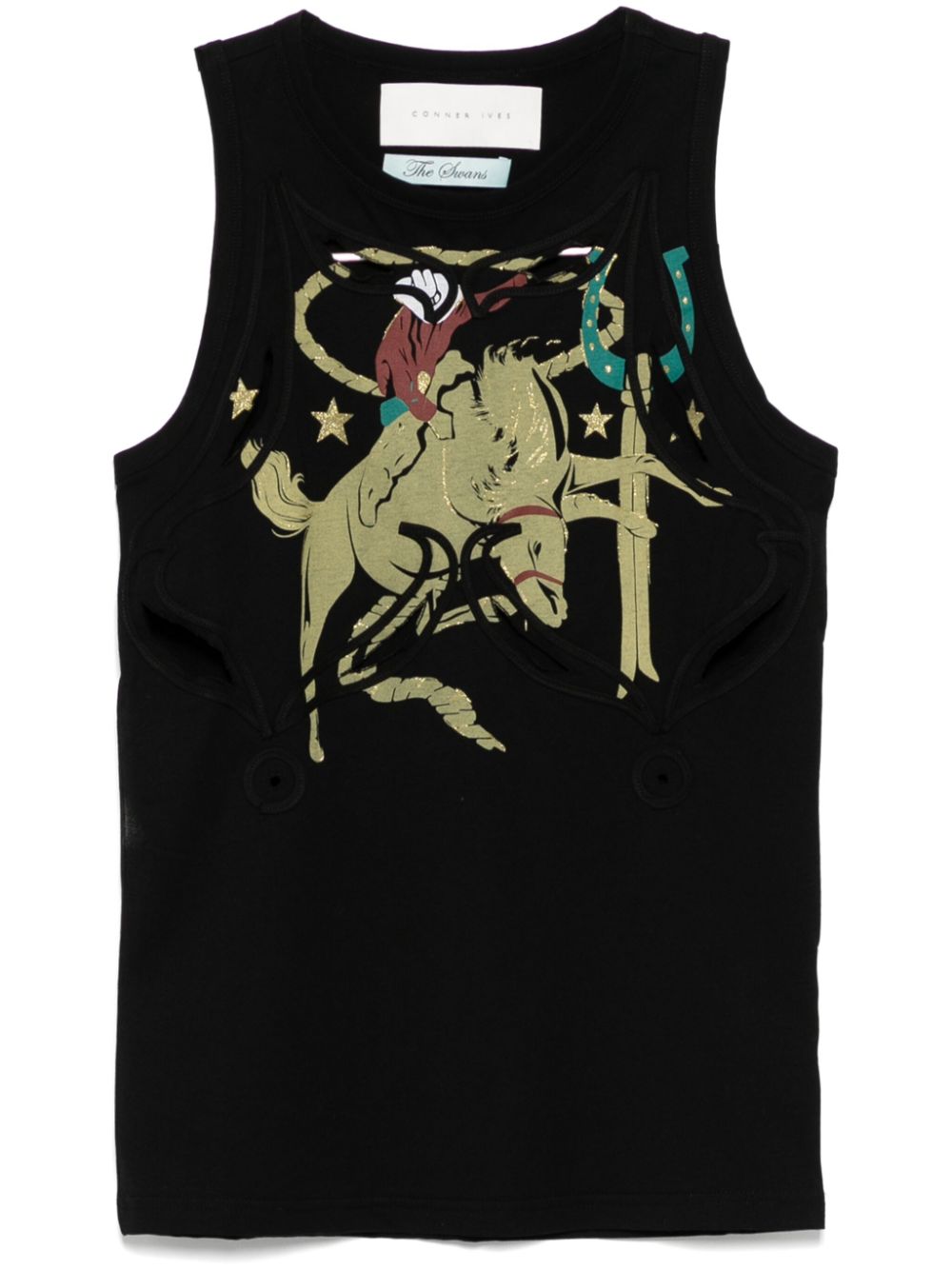 The Schiffli tank top - Black