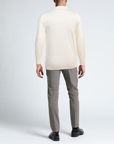 Man Turtleneck Ivory Size 44 Wool, Silk