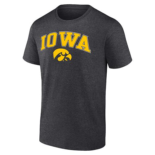 Men's Fanatics Heather Charcoal Iowa Hawkeyes Campus T-Shirt - Size 2xl
