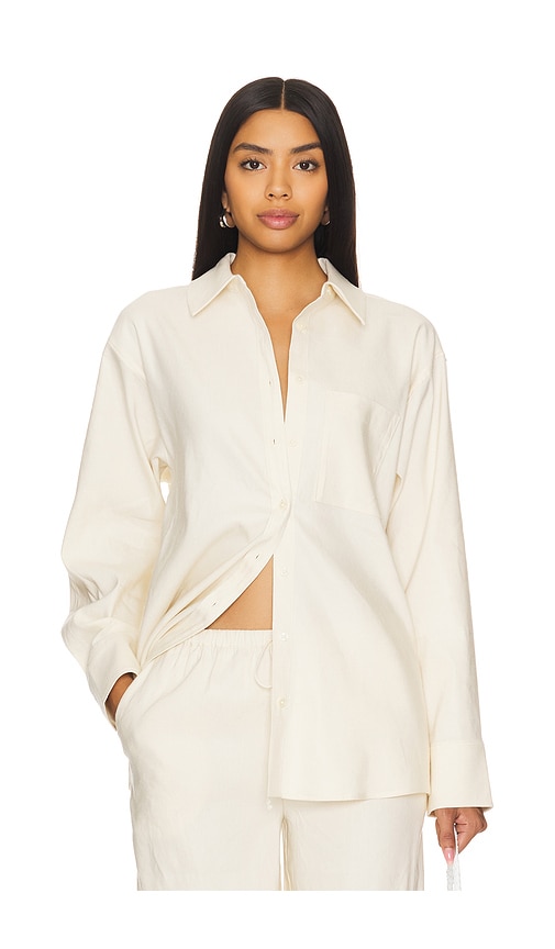 House of Harlow 1960 x REVOLVE Laurel Oversized Shirt in Light Beige. M also in