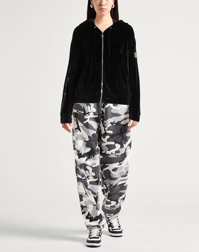 Ea7 Woman Sweatshirt Black Size L Polyester, Elastane