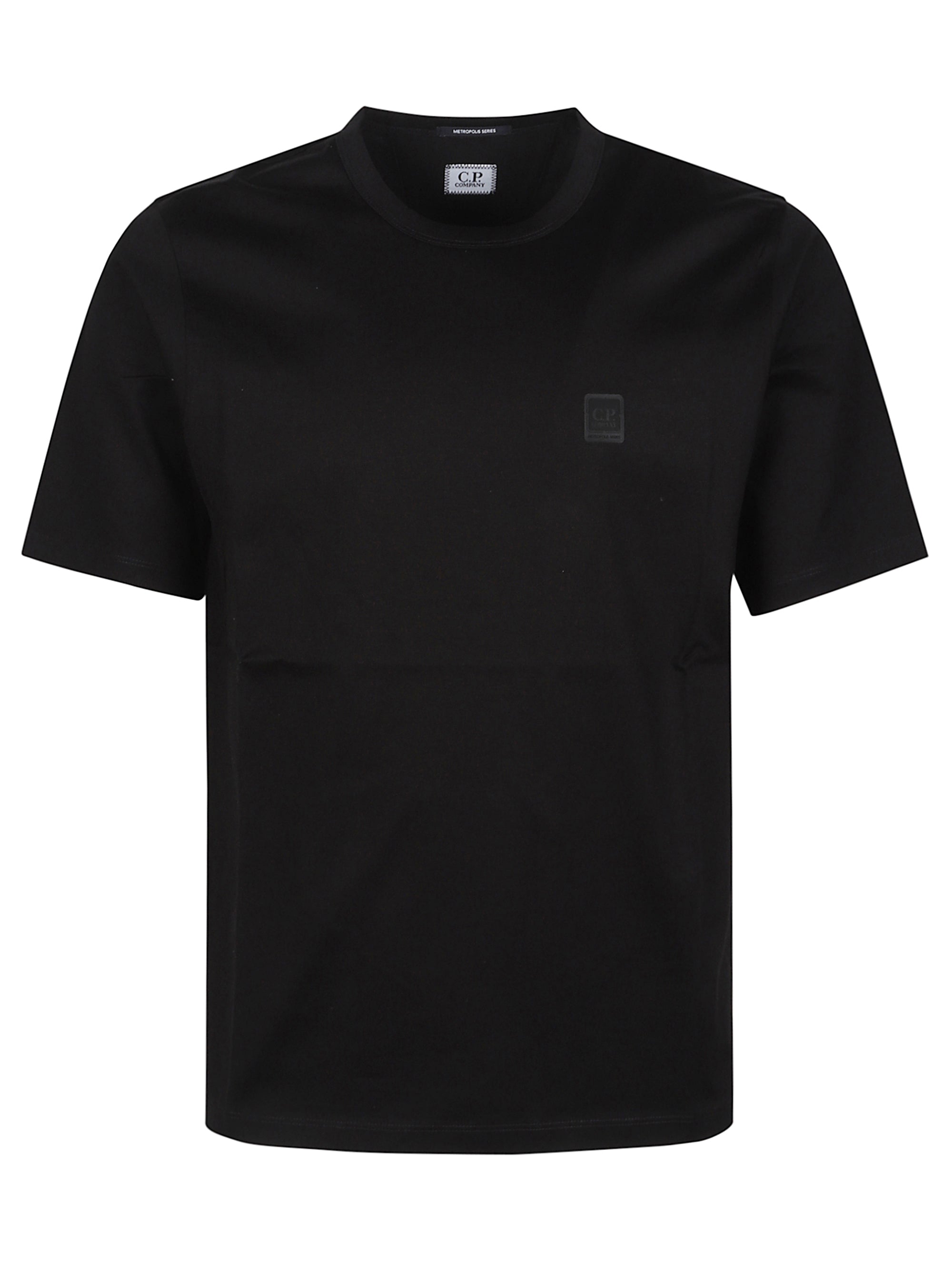 C. p. Company Classic Round Neck Short Sleeve T-Shirt with Logo Patch