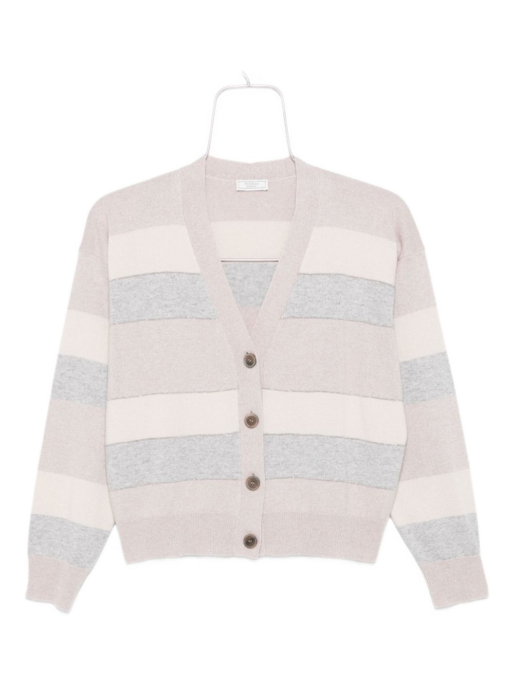 Striped button-up cardigan - Neutrals
