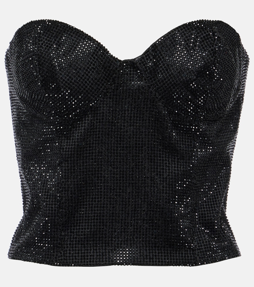 Gabra crystal-embellished bustier top