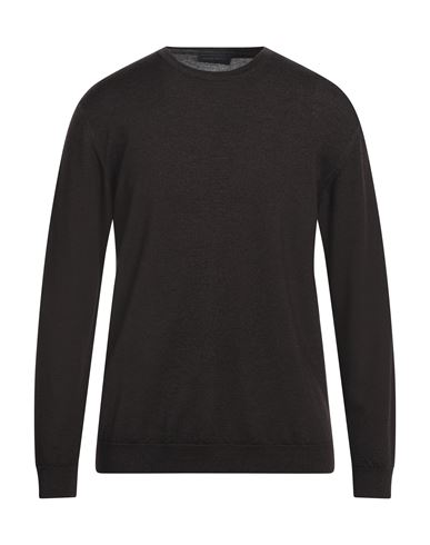 Daniele Fiesoli Man Sweater Dark brown Size M Virgin Wool