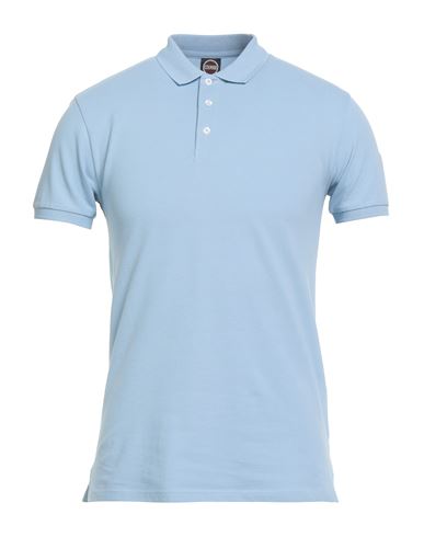 Man Polo shirt Sky blue Size L Cotton, Elastane