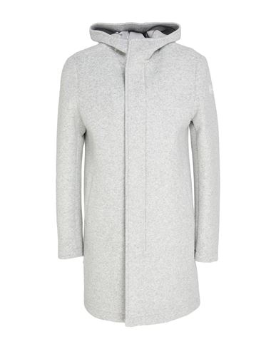 Man Coat Light grey Size 40 Polyester, Acrylic, Virgin Wool, Elastane