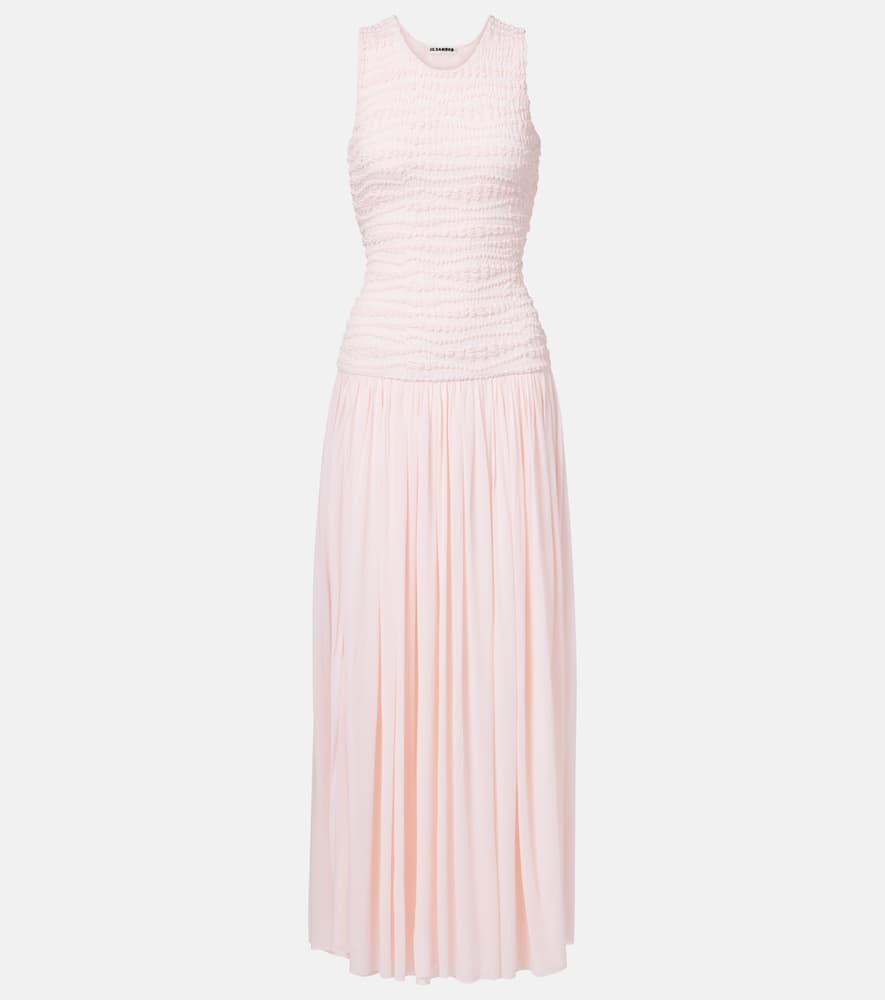 Shirred maxi dress