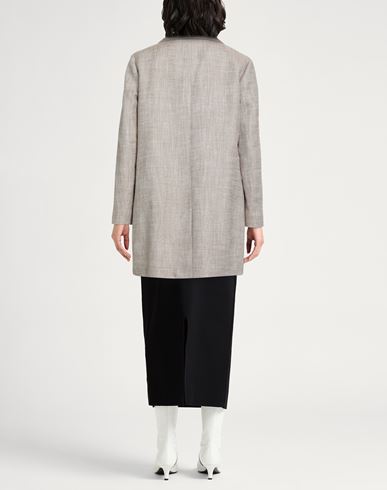 Woman Overcoat & Trench Coat Khaki Size 10 Linen, Silk, Polyester