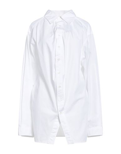 Woman Shirt White Size 2 Cotton, Polyester
