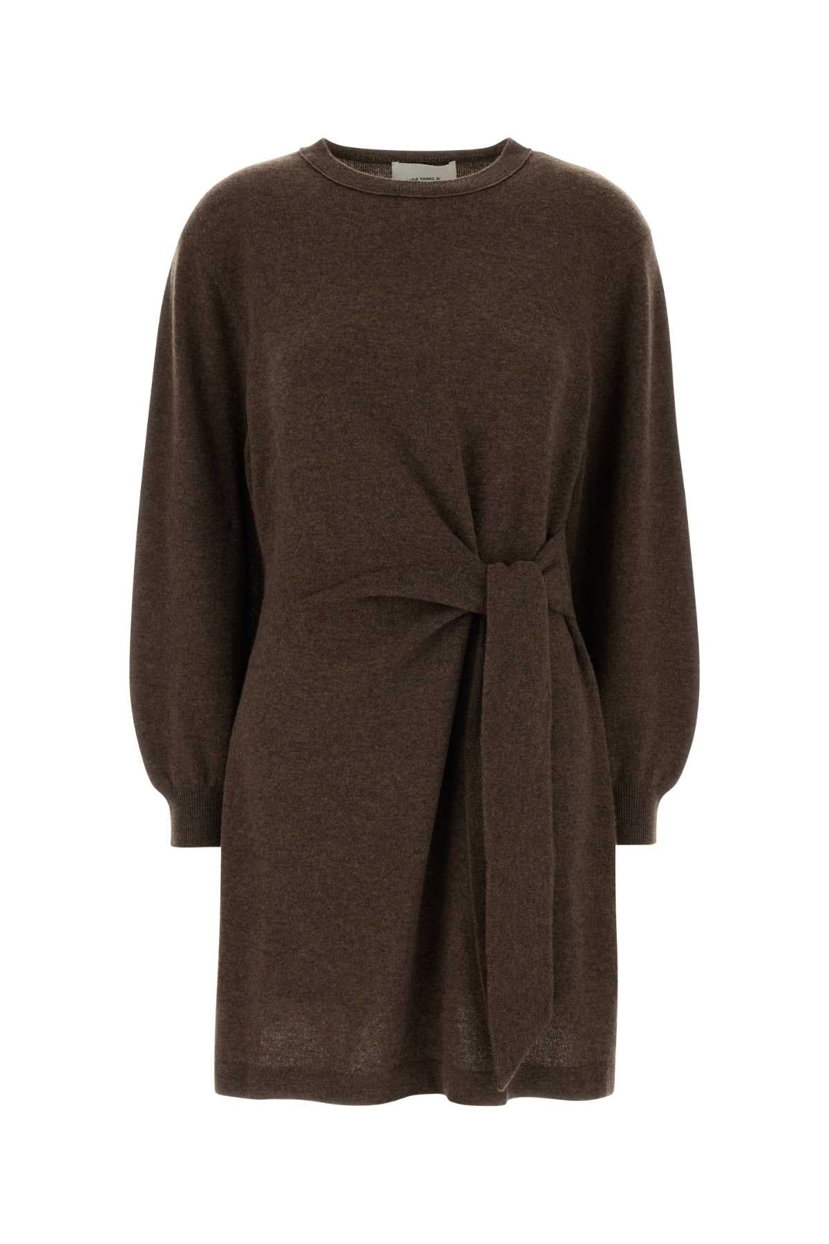 Abrielle Sweater Dress — Brown