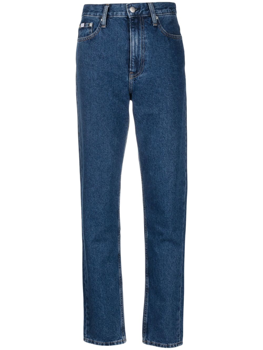 Straight-leg cotton jeans - Blue