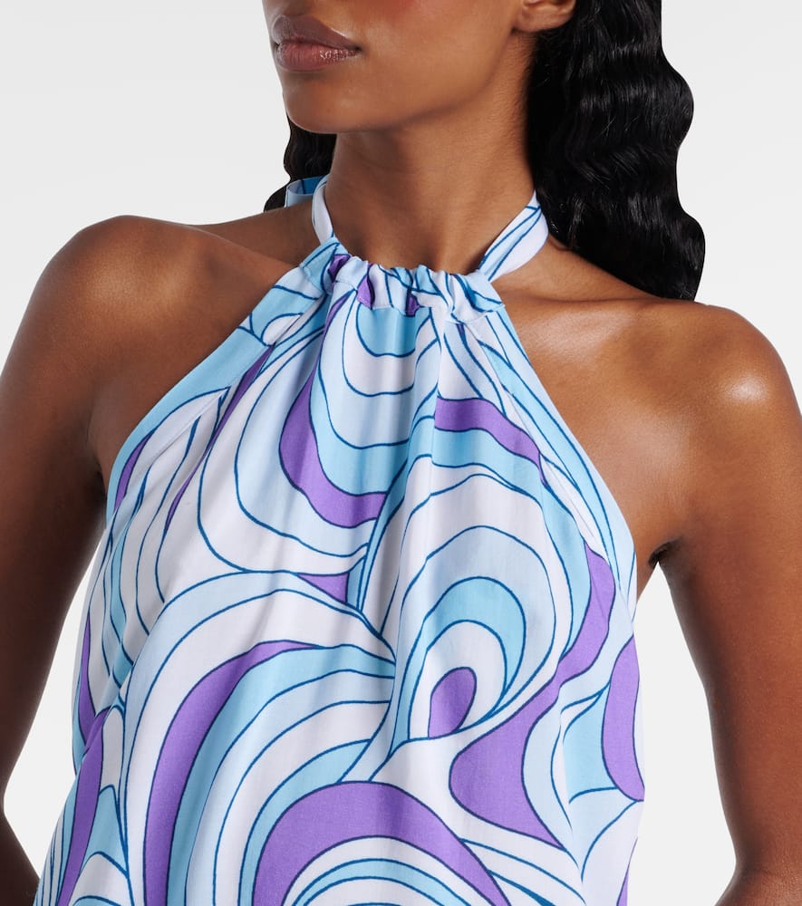 Raya printed halterneck top