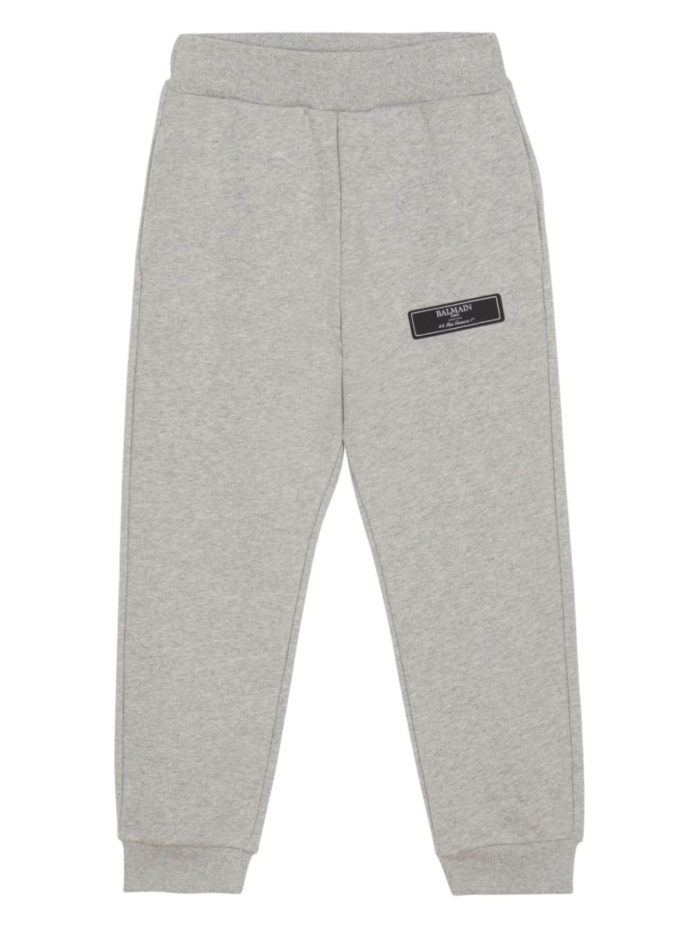 Logo-patch cotton track pants - Grey