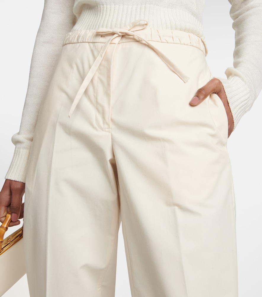 High-rise cotton pants