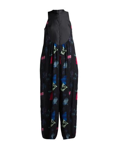 Woman Jumpsuit Black Size 8 Silk, Viscose, Polyester