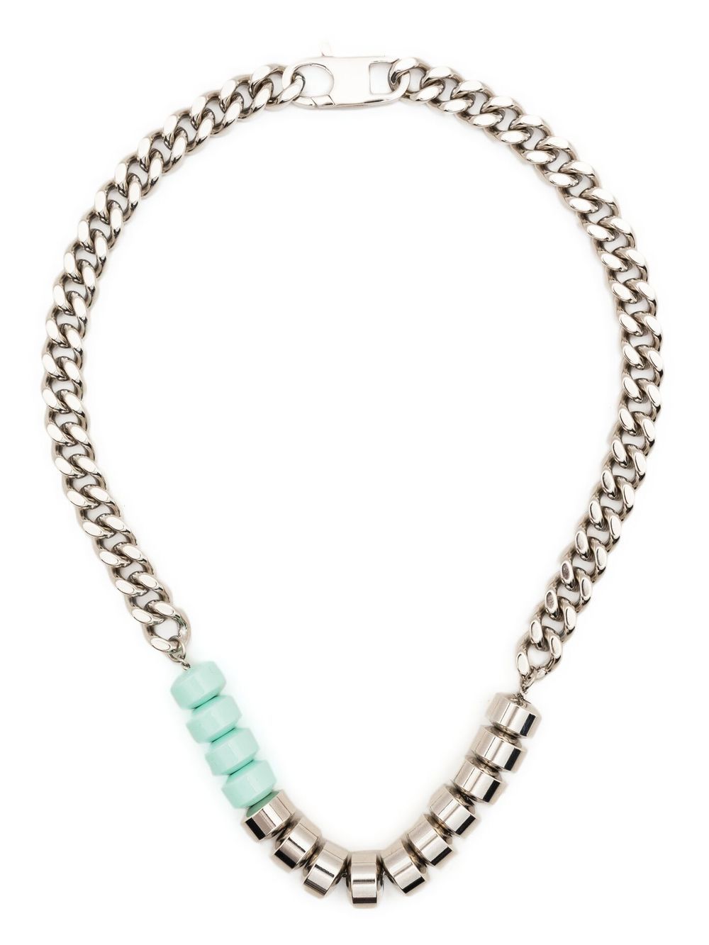 Candy charm curb-chain necklace - Silver