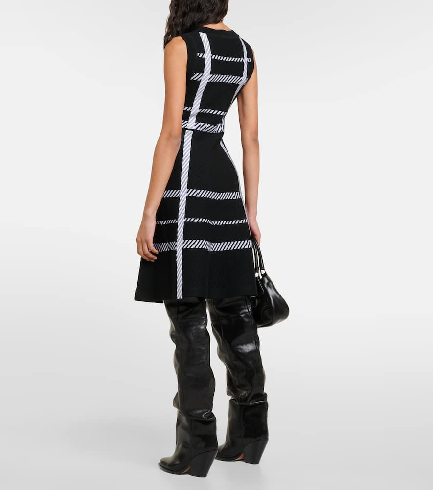 Checked midi dress