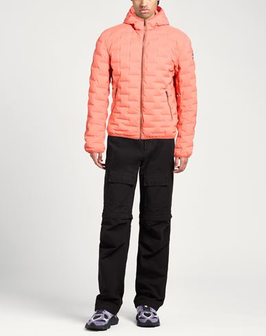 Man Puffer Orange Size 40 Polyester, Elastane
