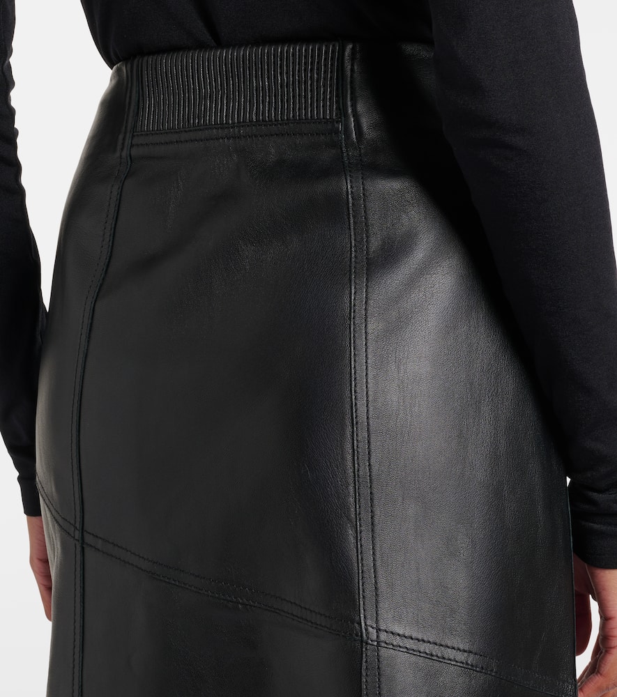 Leather pencil skirt