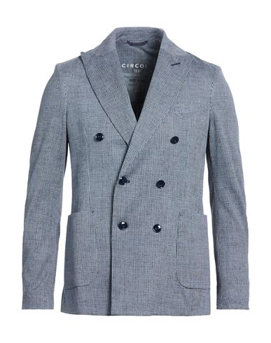 Man Blazer Blue Size 38 Cotton, Elastane