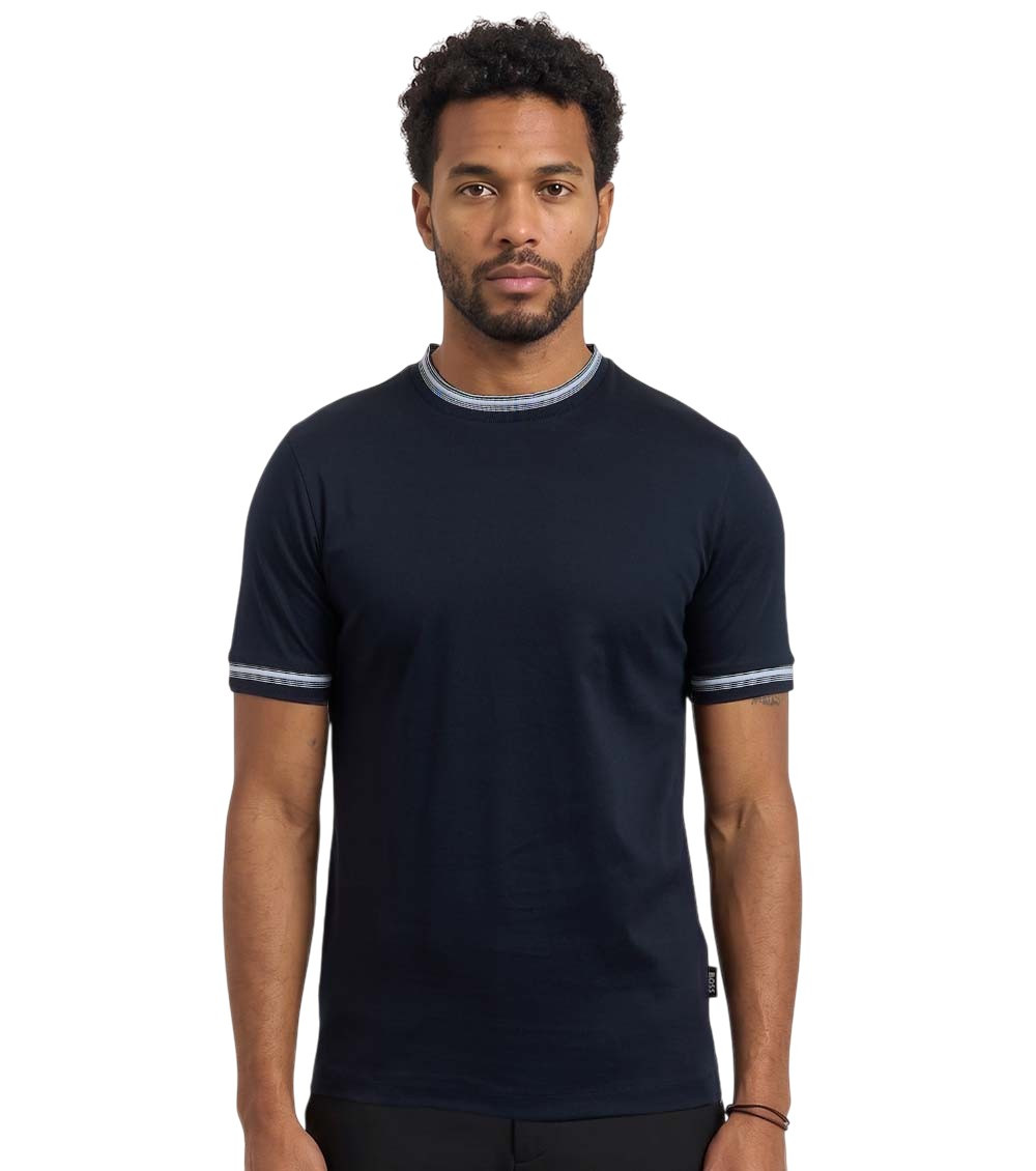 Navy Blue Solid T-Shirt