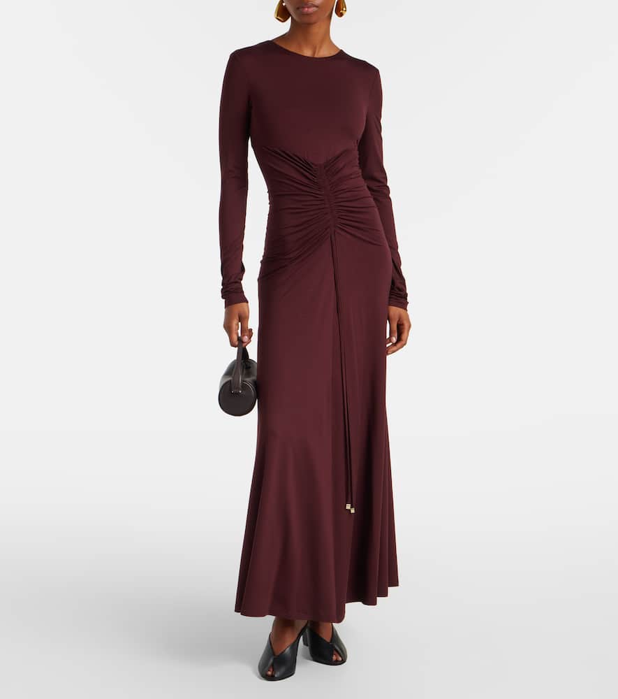 Doppia gathered maxi dress