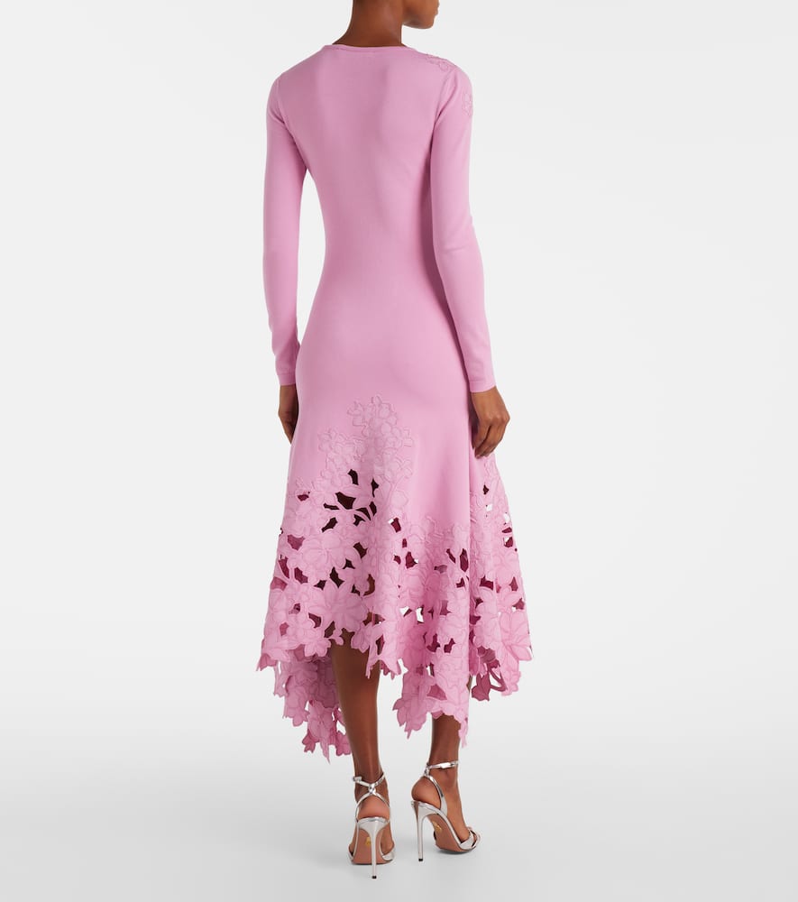 Floral embroidered midi dress