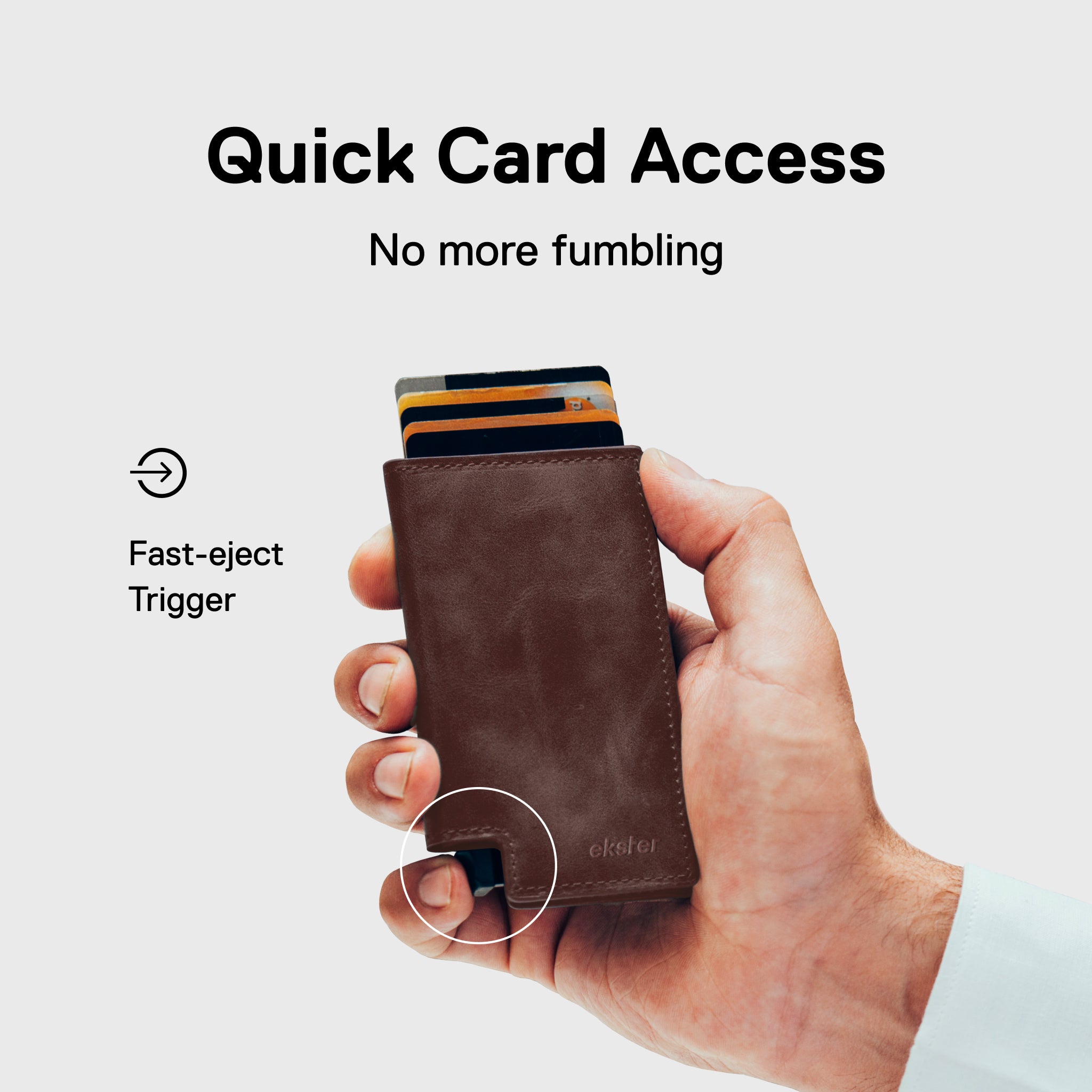 Men's Wallet - Smiley x Ekster Premium Slim Men's Wallet Trackable Wallet Leather Smart Wallet RFID Blocking