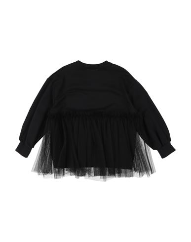 Kid Girl Sweatshirt Black Size 10 Cotton, Elastane, Polyamide