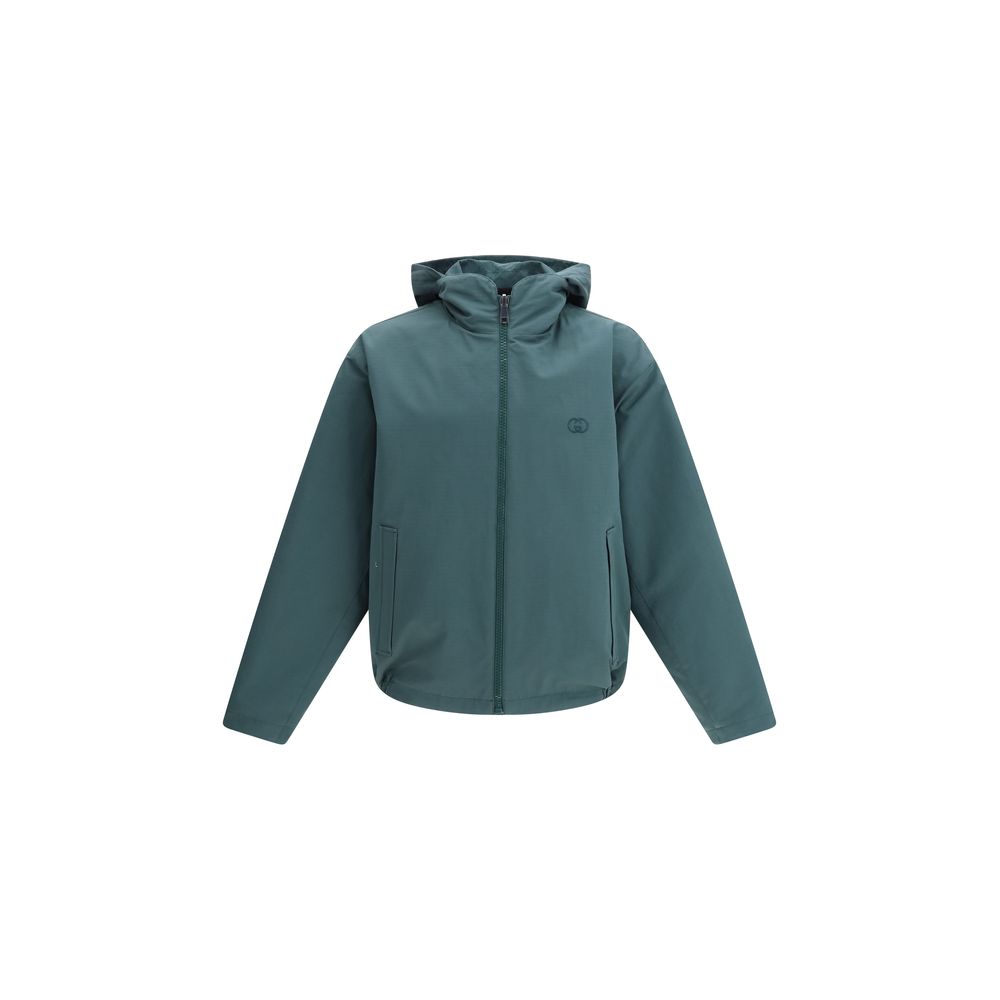 Reversible Cotton Ripstop Shell Jacket — Green