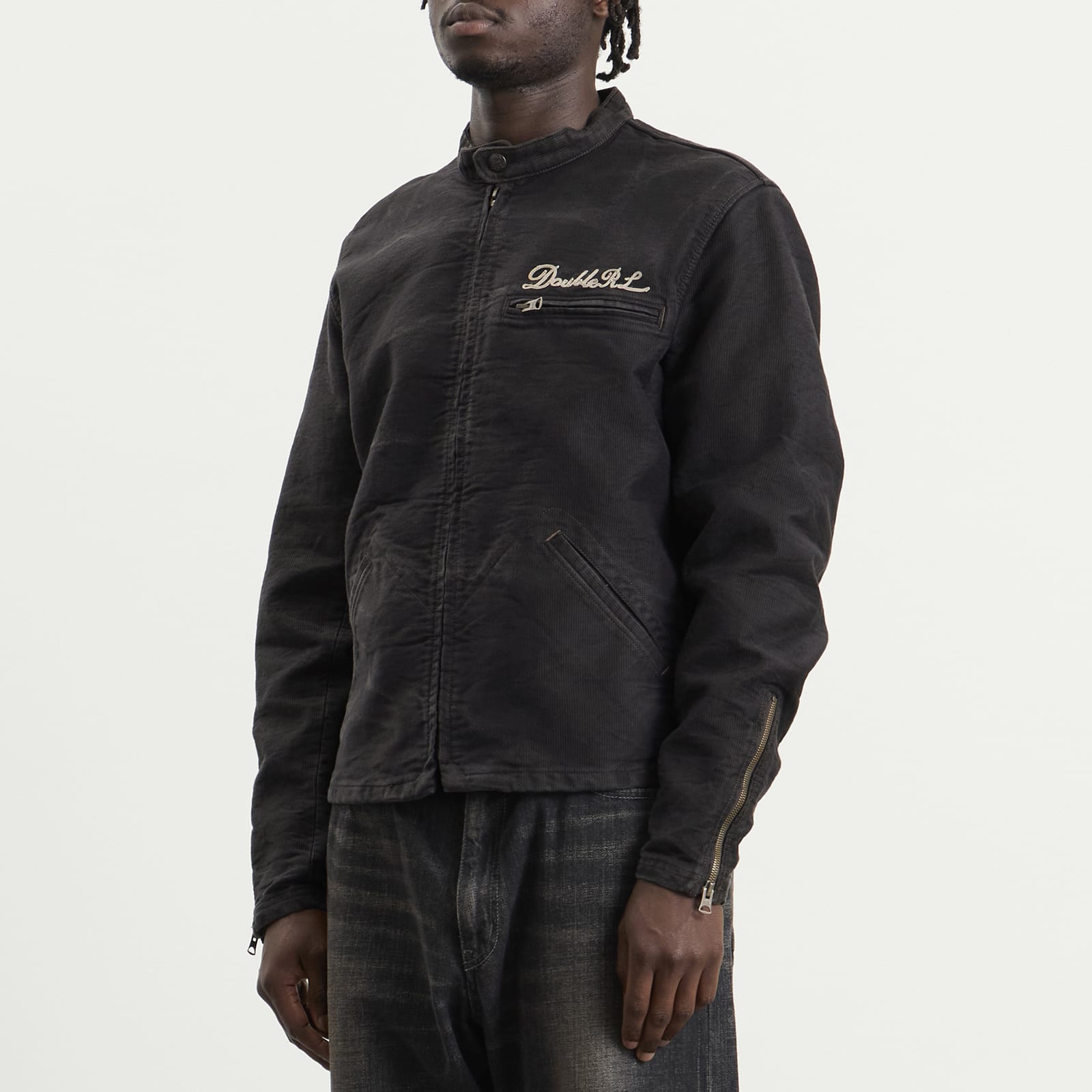 Men's Moto Jacket in Vintage Black
