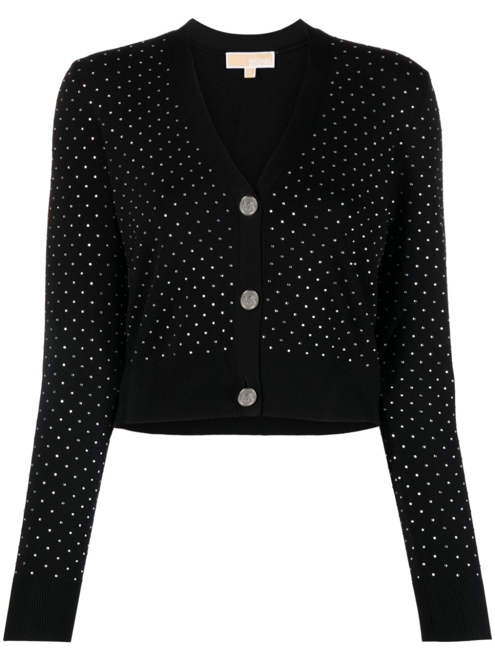 Studded cropped cardigan - Black