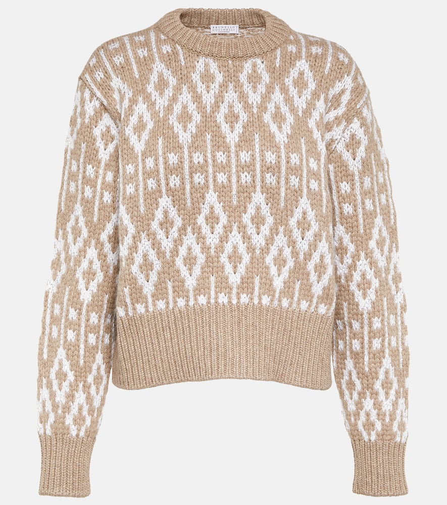 Jacquard cashmere sweater