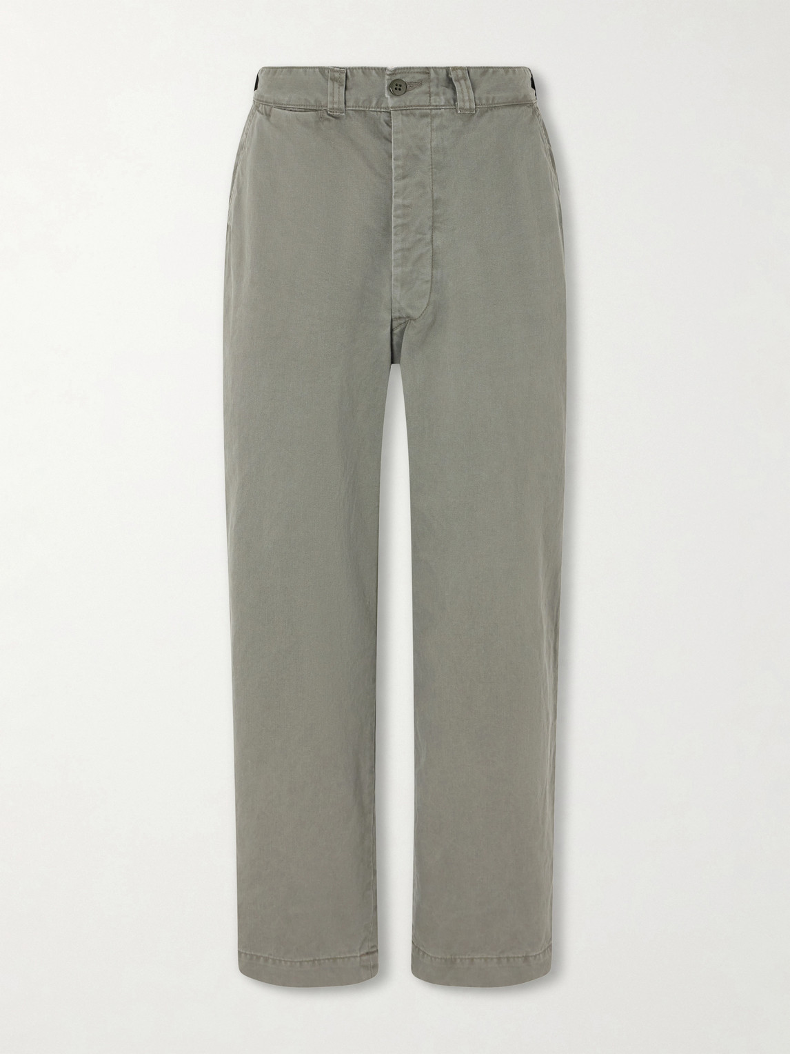 Straight-Leg Cotton Trousers