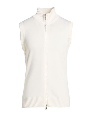 Man Cardigan White Size 40 Wool