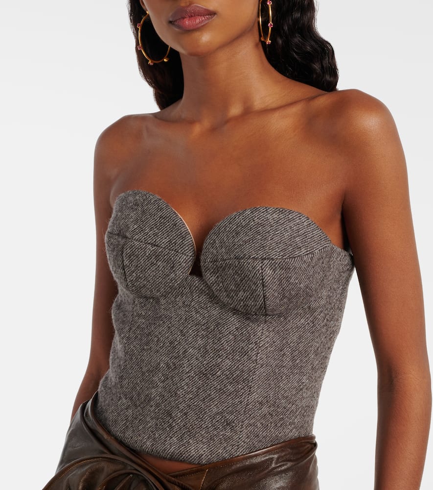 Wool-blend corset