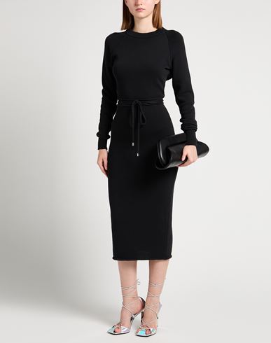 Woman Maxi dress Black Size 2 Cotton, Polyamide