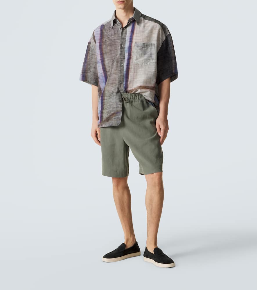 Linen Bermuda shorts