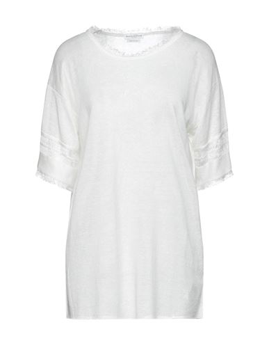 Woman Sweater Ivory Size 4 Linen, Viscose