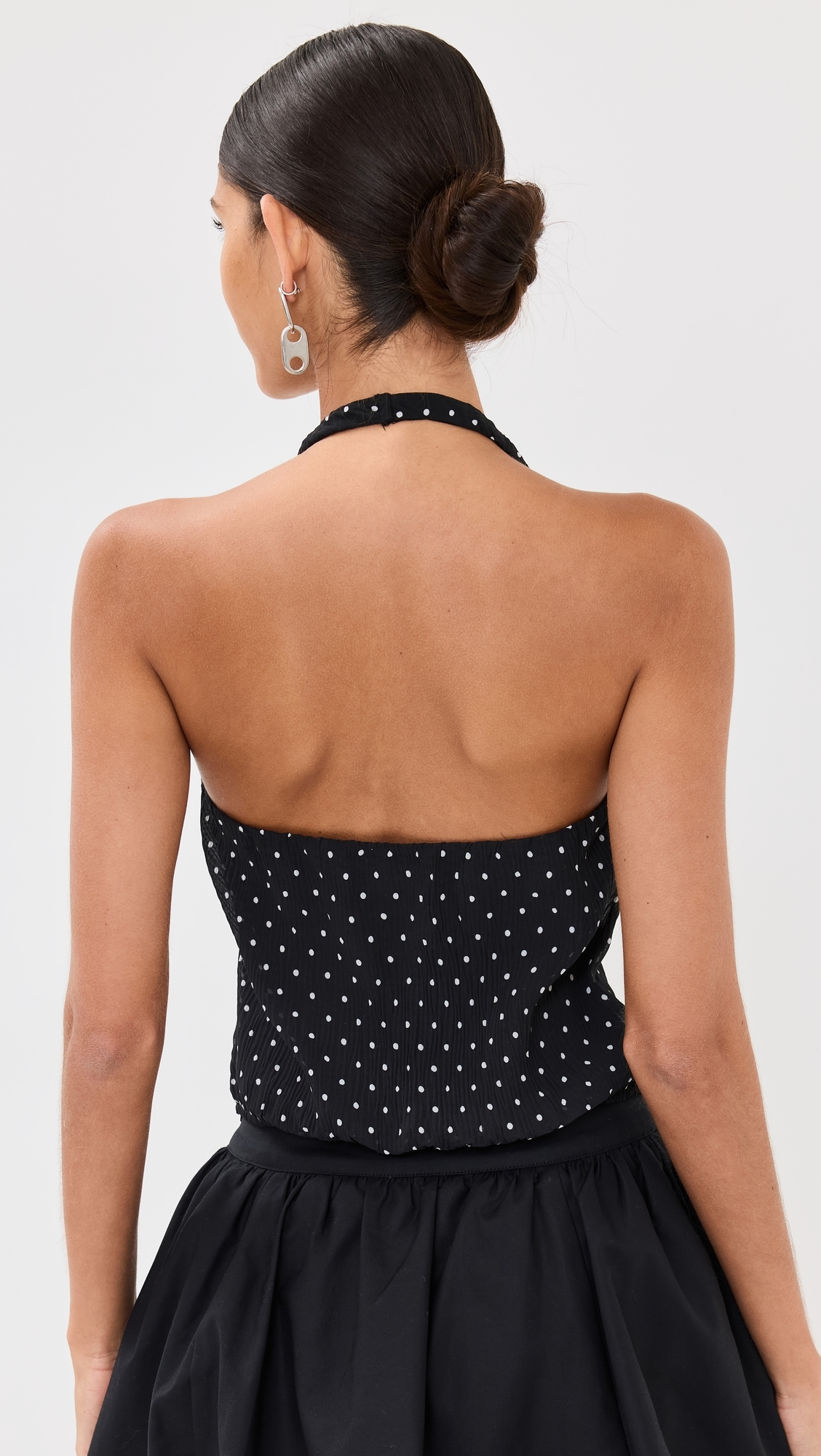 Brat Halter Top Onyx Polka