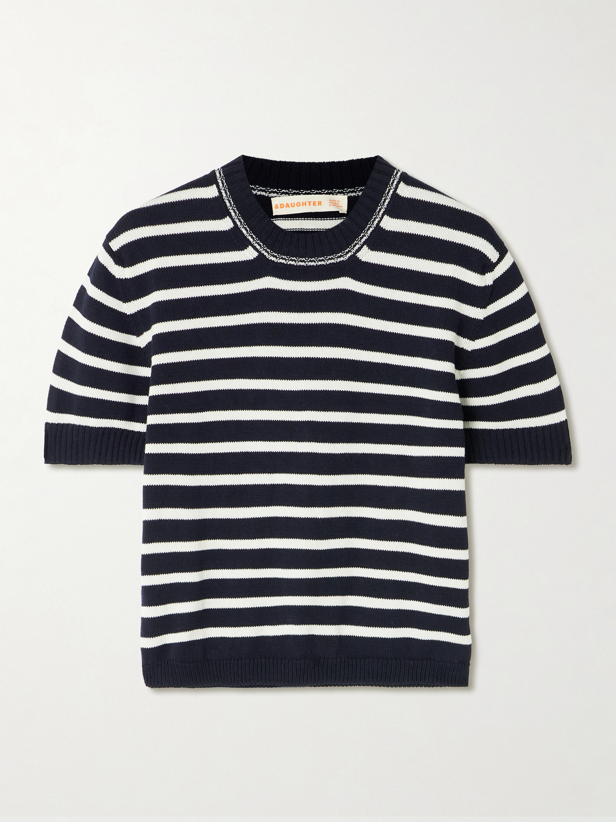&Shona Striped Organic Cotton Top - Blue