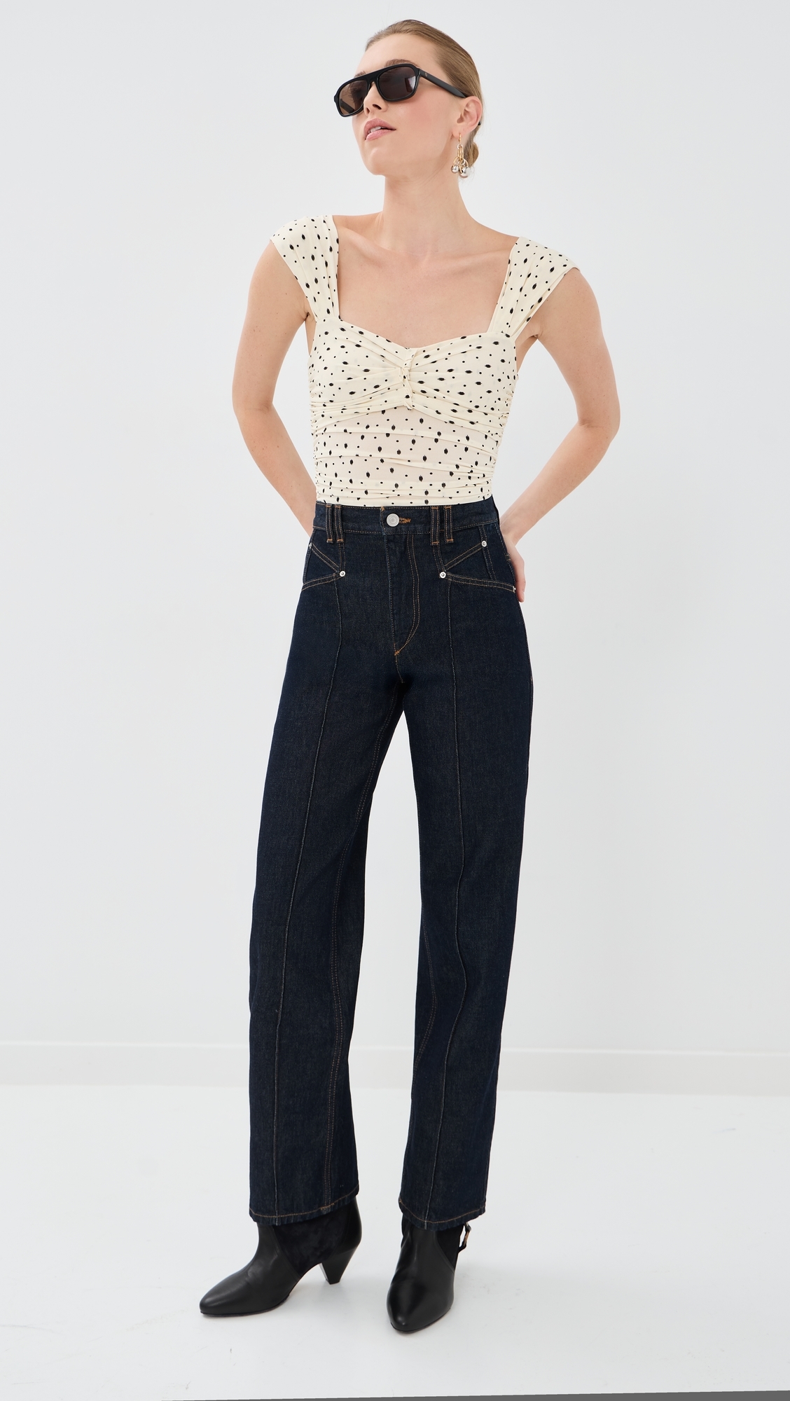 Gemina Top Ecru/Black