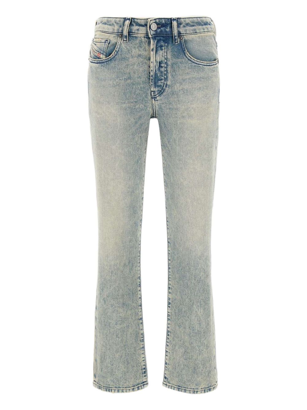 Faded straight-leg jeans - Blue