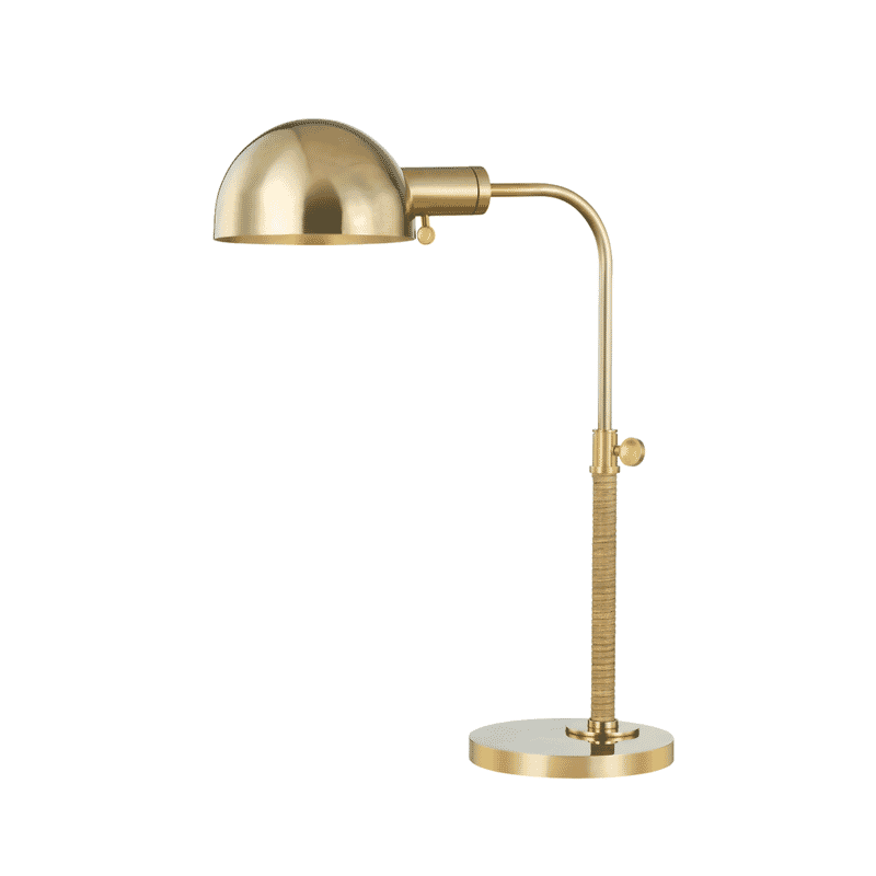 Aged Brass One Light Table Lamp from the Devon Collection