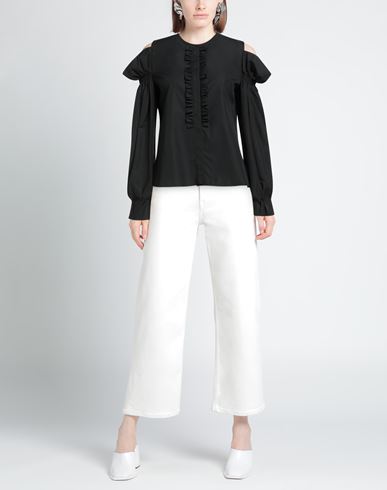 Woman Shirt Black Size 6 Cotton