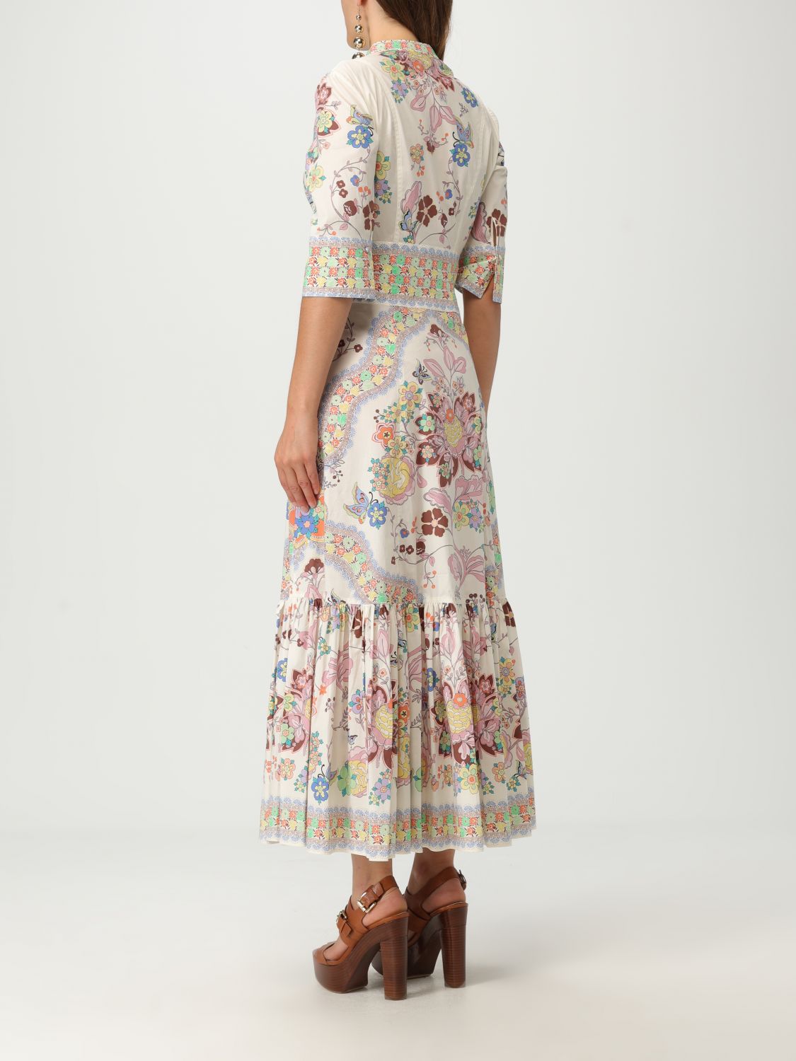 Floral-print maxi dress - White