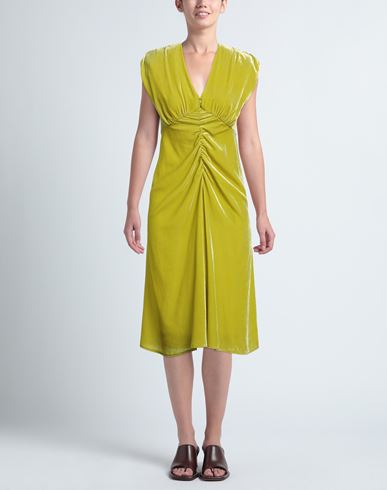 Woman Midi dress Lime green Size 10 Viscose, Polyamide