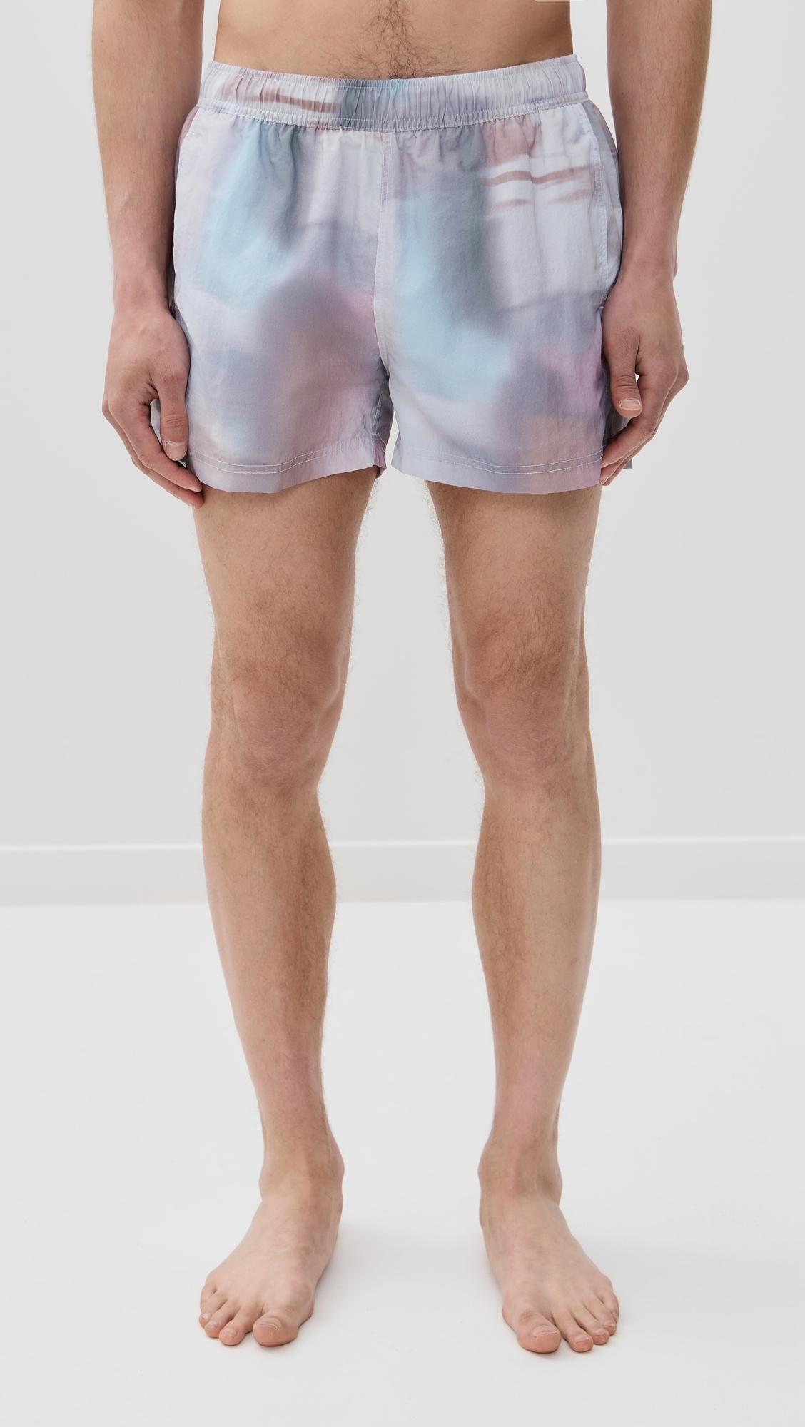 Printed Sebastian Swim Trunks 4 Painterly Blur